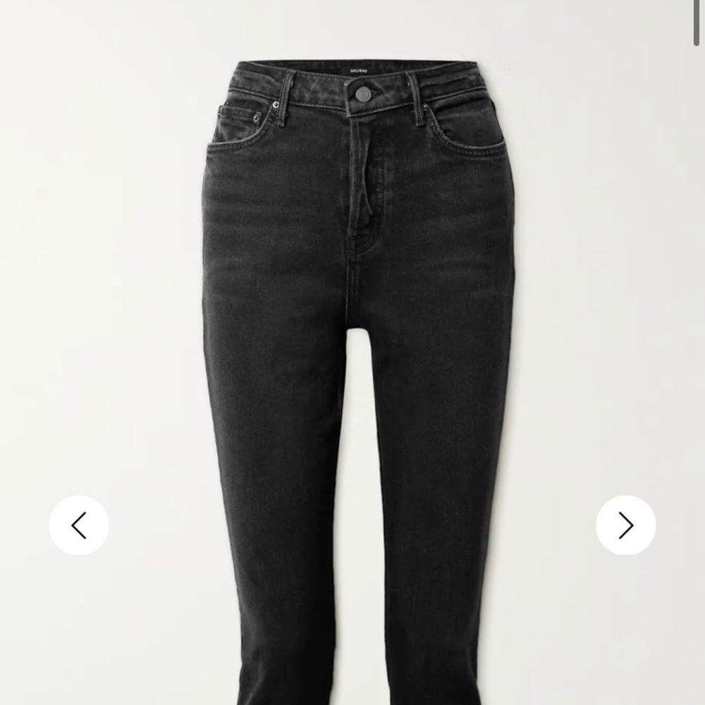 GRLFRND Karolina black 100%cotton button fly jeans